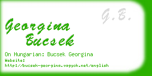 georgina bucsek business card